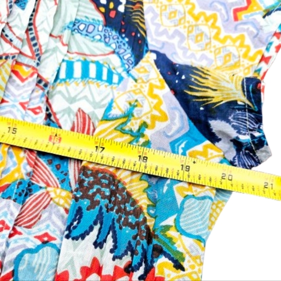 ORIENTIQUE Naturally Australian  Organic Cotton Colorful Crinkle Dress Pockets - Picture 2 of 9